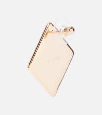 Enamel gold-plated earrings | Self-Portrait