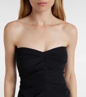 Ruched crêpe tube top | The Sei