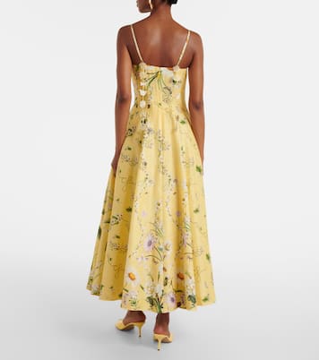 Abito bustier Daisy Chains in lino e seta | Camilla