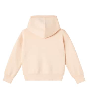 Logo cotton and wool zip-up hoodie | Chloé Kids