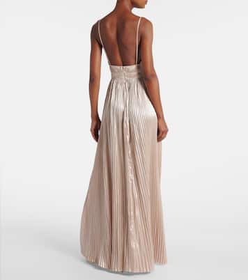 Reine plissé satin gown | Ulla Johnson