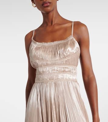 Reine plissé satin gown | Ulla Johnson