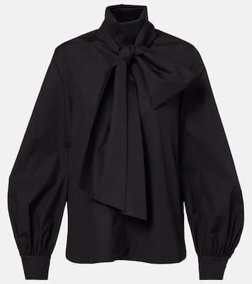 Bosforo bow-detail cotton-blend blouse | Max Mara