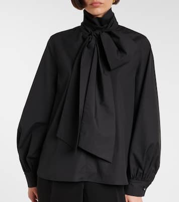 Bosforo bow-detail cotton-blend blouse | Max Mara
