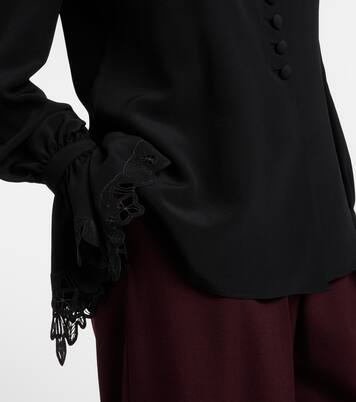 Embroidered silk crêpe de chine blouse | Chloé