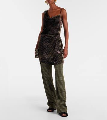 Draped printed wide-leg pants | Dries Van Noten