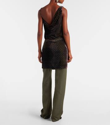 Draped printed wide-leg pants | Dries Van Noten