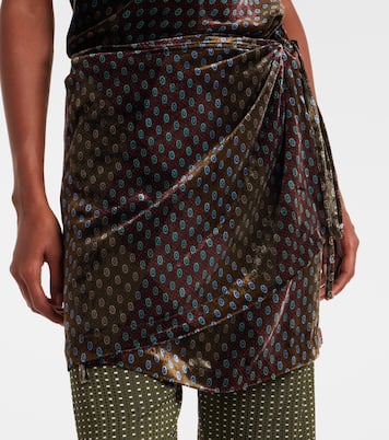 Draped printed wide-leg pants | Dries Van Noten