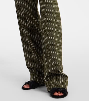 Draped printed wide-leg pants | Dries Van Noten