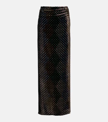 Printed satin maxi skirt | Dries Van Noten