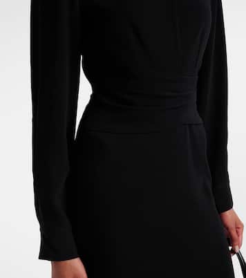 Satin crêpe midi dress | Roland Mouret