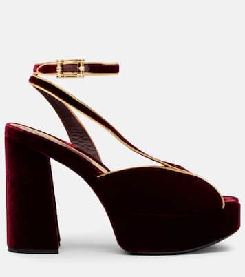 120 velvet platform sandals | Etro