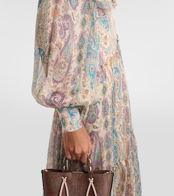 Lace-trimmed silk georgette slip dress | Etro