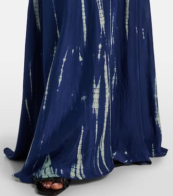 Robe longue tie & dye en soie | Anna Kosturova