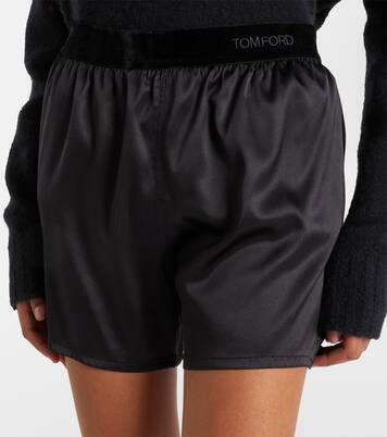 High-Rise Shorts aus Seide | Tom Ford