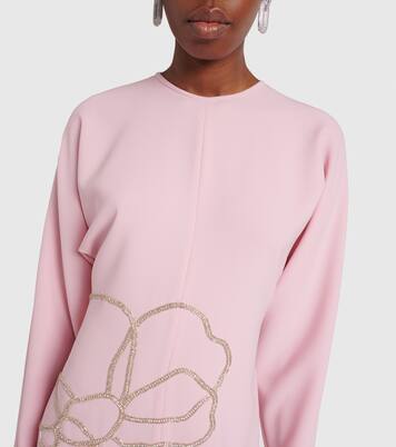 Avenna embellished crêpe midi dress | Costarellos