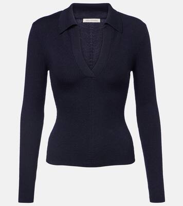 Austin ribbed-knit wool polo sweater | Emilia Wickstead