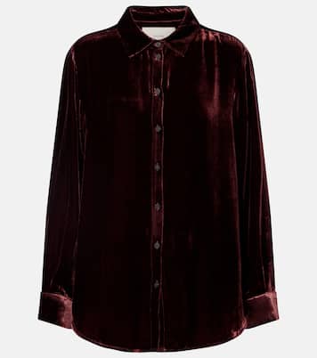 Chemise London en velours | Asceno