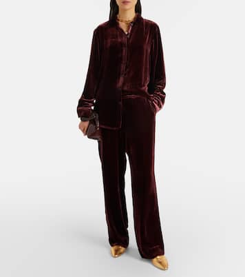 Chemise London en velours | Asceno