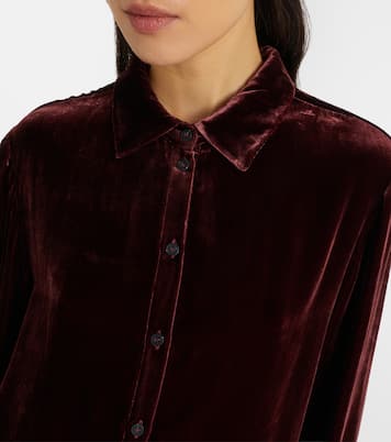 Chemise London en velours | Asceno