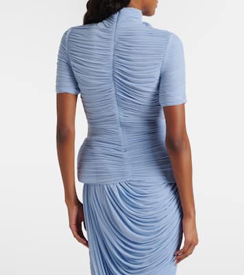 Floral-appliqué ruched top | Magda Butrym