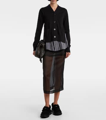 x UGG suede and shearling penny loafers | Sacai