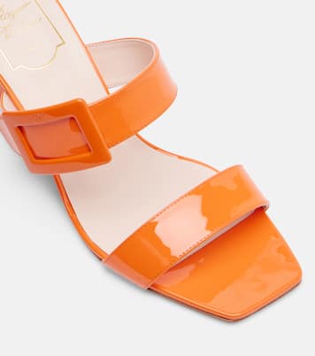 Belle Vivier 60 patent leather wedge mules | Roger Vivier