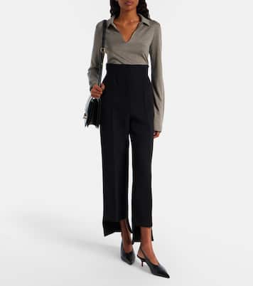 Mikel silk polo sweater | Khaite