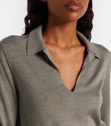 Mikel silk polo sweater | Khaite