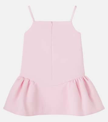 Floral-appliqué crêpe dress | Self-Portrait Kids