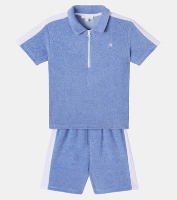 Cotton-blend polo shirt and shorts set | Patachou