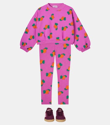 Tangerine cotton-blend leggings  | Bobo Choses