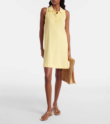 Logo cotton terry polo dress | Hunza G