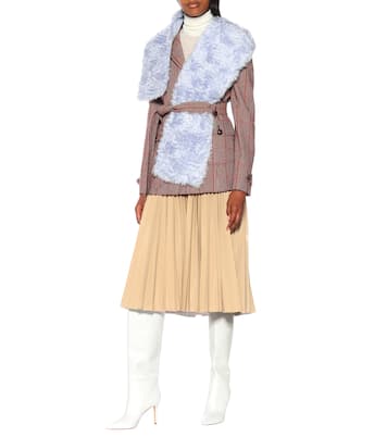 Sciarpa in mohair, cotone e lana | Miu Miu
