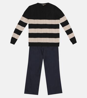 Pullover Lighthouse in cotone e seta | Loro Piana Kids