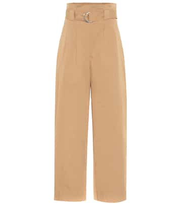 Pantalon ample paper bag en coton | Ganni