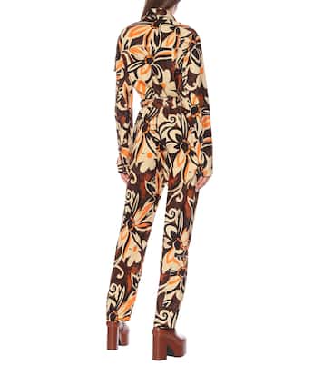Mono de pana de algodón floral | Dries Van Noten
