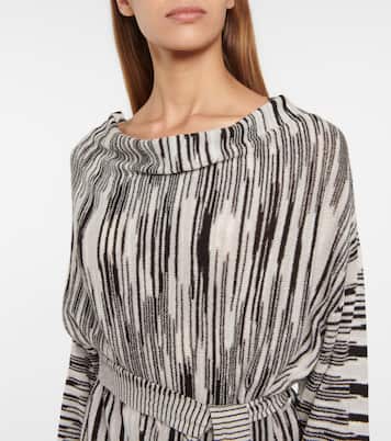 One-shoulder cashmere minidress | Missoni