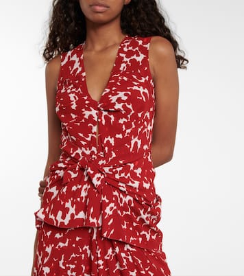 Top Pan de crepé estampado | Altuzarra