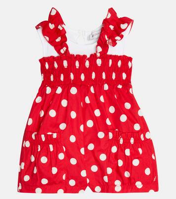 Baby polka-dot playsuit and tank top set | Monnalisa