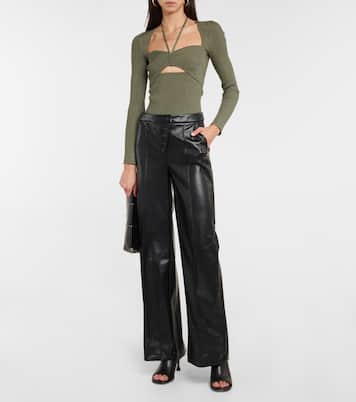 Pantalon ample Lynda en cuir synthétique | Simkhai