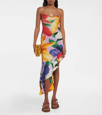 Printed asymmetrical midi dress | Etro