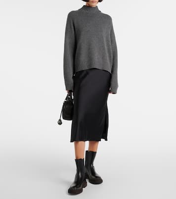 Gonna midi in raso | Brunello Cucinelli