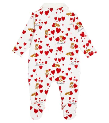 Baby - Tutina in misto cotone con stampa | Moschino Kids