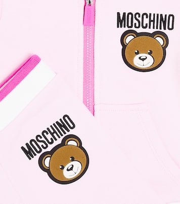 Bébé – Ensemble sweat-shirt à capuche et pantalon de survêtement en coton | Moschino Kids