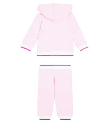 Bébé – Ensemble sweat-shirt à capuche et pantalon de survêtement en coton | Moschino Kids