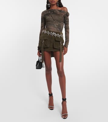 Top estampado con aplique floral | Blumarine