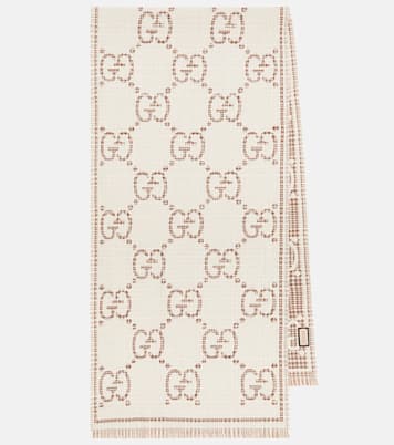 Sciarpa in jacquard di misto lana GG | Gucci