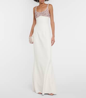 Robe longue Beatriz à ornements | Safiyaa