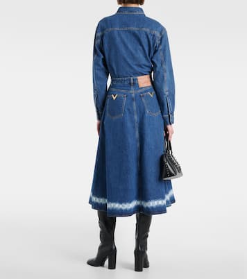 Gonna midi VGold di jeans  | Valentino